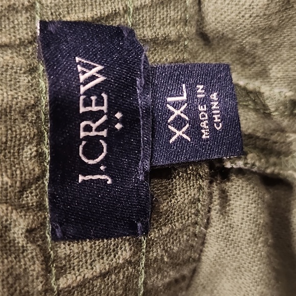 J. Crew High RiseLinen Green Drawstring Elastic Waistband Women's Shorts Sz XXL - Picture 7 of 9